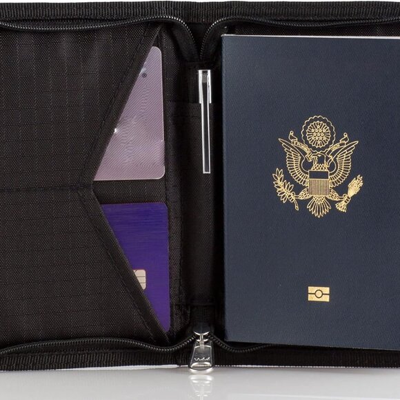 Passport Holder & Travel Wallet with RFID Blocking - Premium Document Organizer - Picture 1 of 9